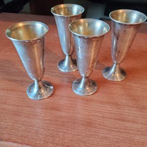 4 Tiffany & Co. Vintage Sterling Silver Cordial Cups